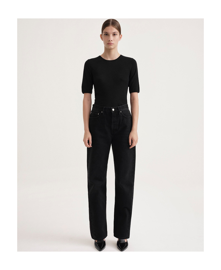 TOTÊME TOTÊME TWISTED SEAM MID-RISE STRAIGHT-LEG JEANS