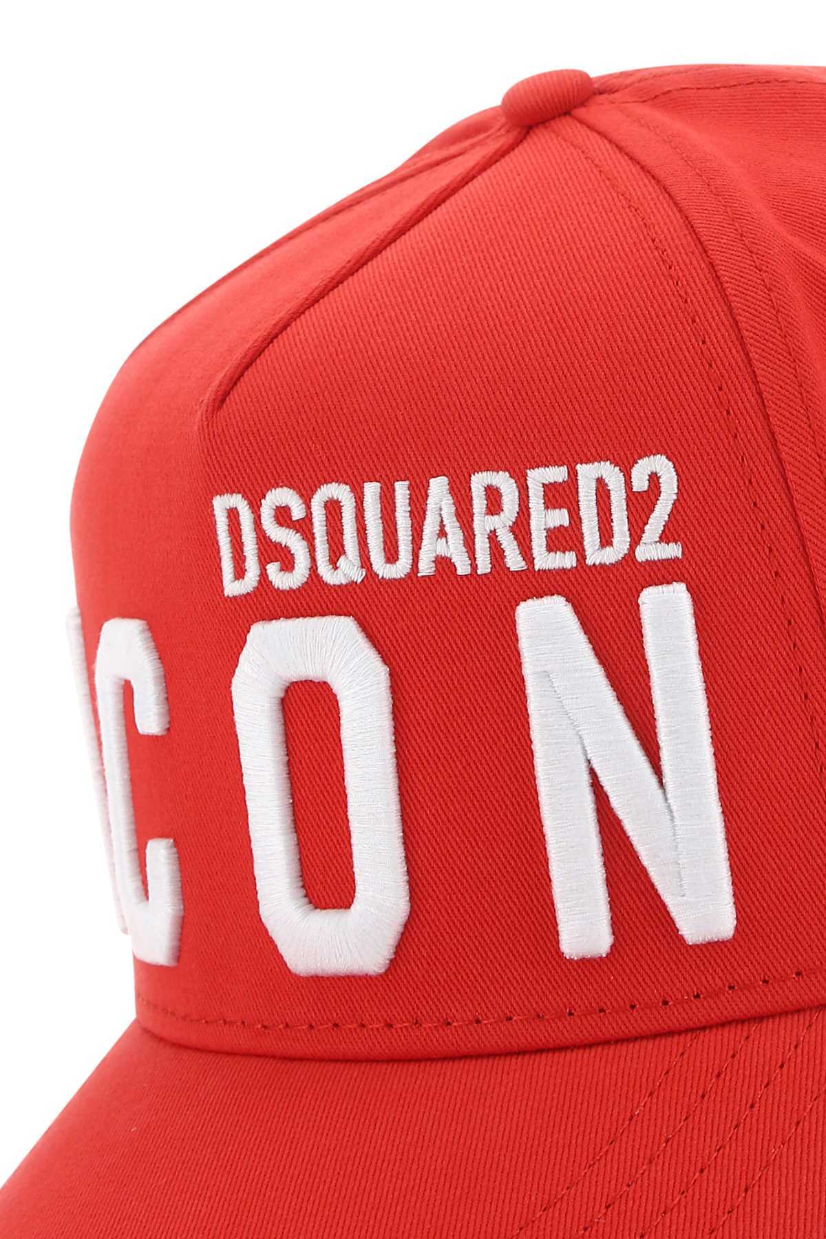 Shop Dsquared2 Icon Logo-detail Cap In Red