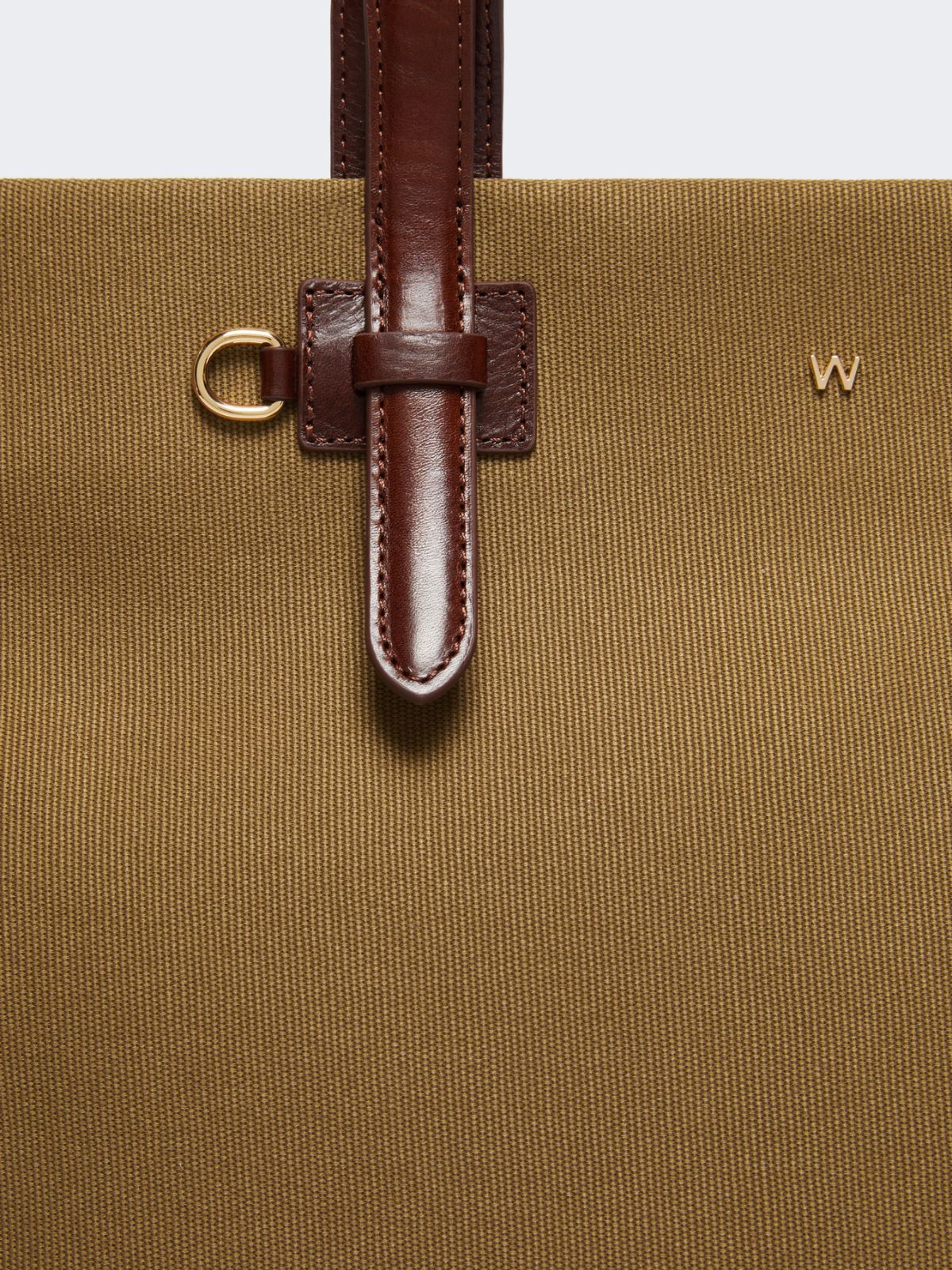 Weekend Max Mara Cotton And Leather Shopping Tote