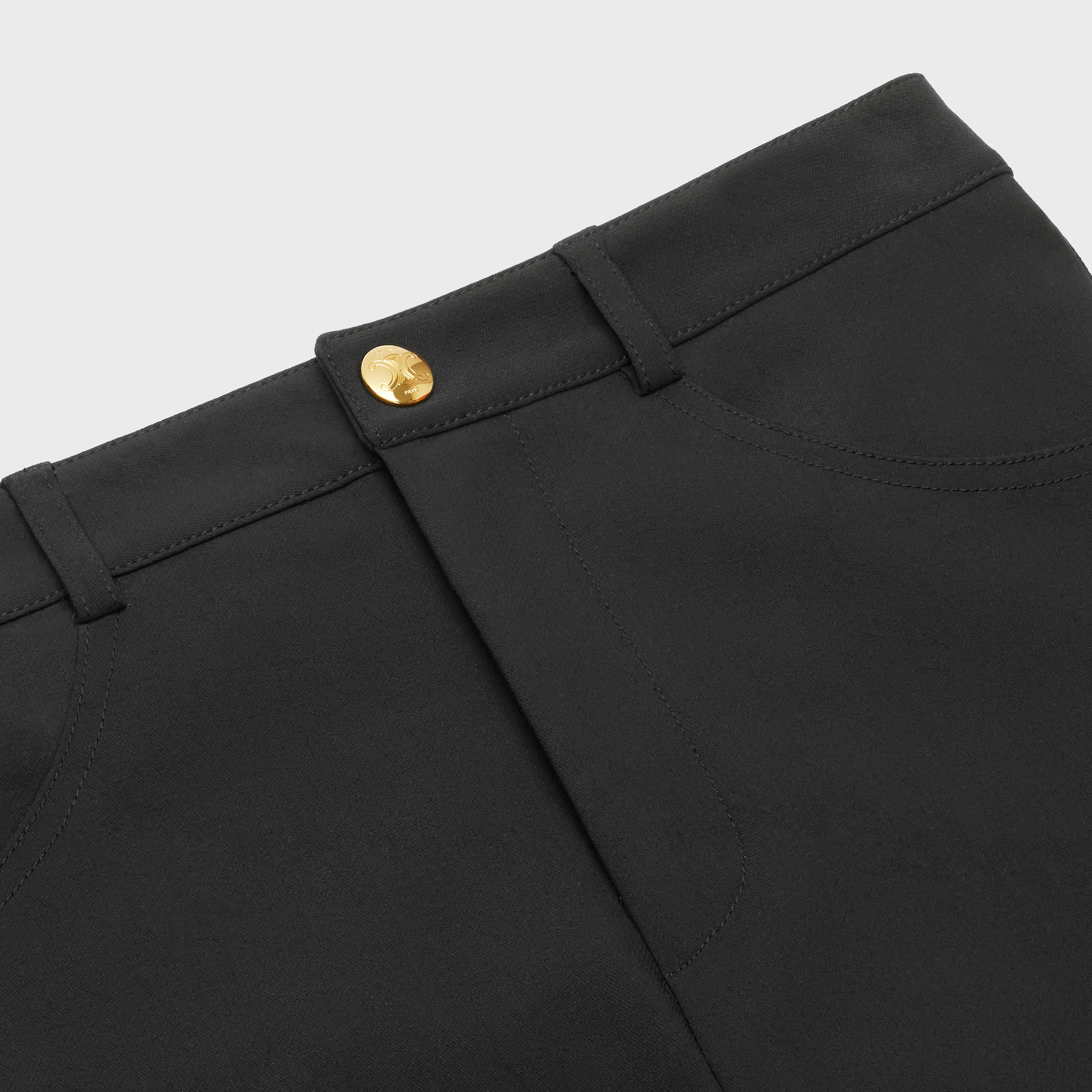 Celine Riding Pants In Compact Wool In Black