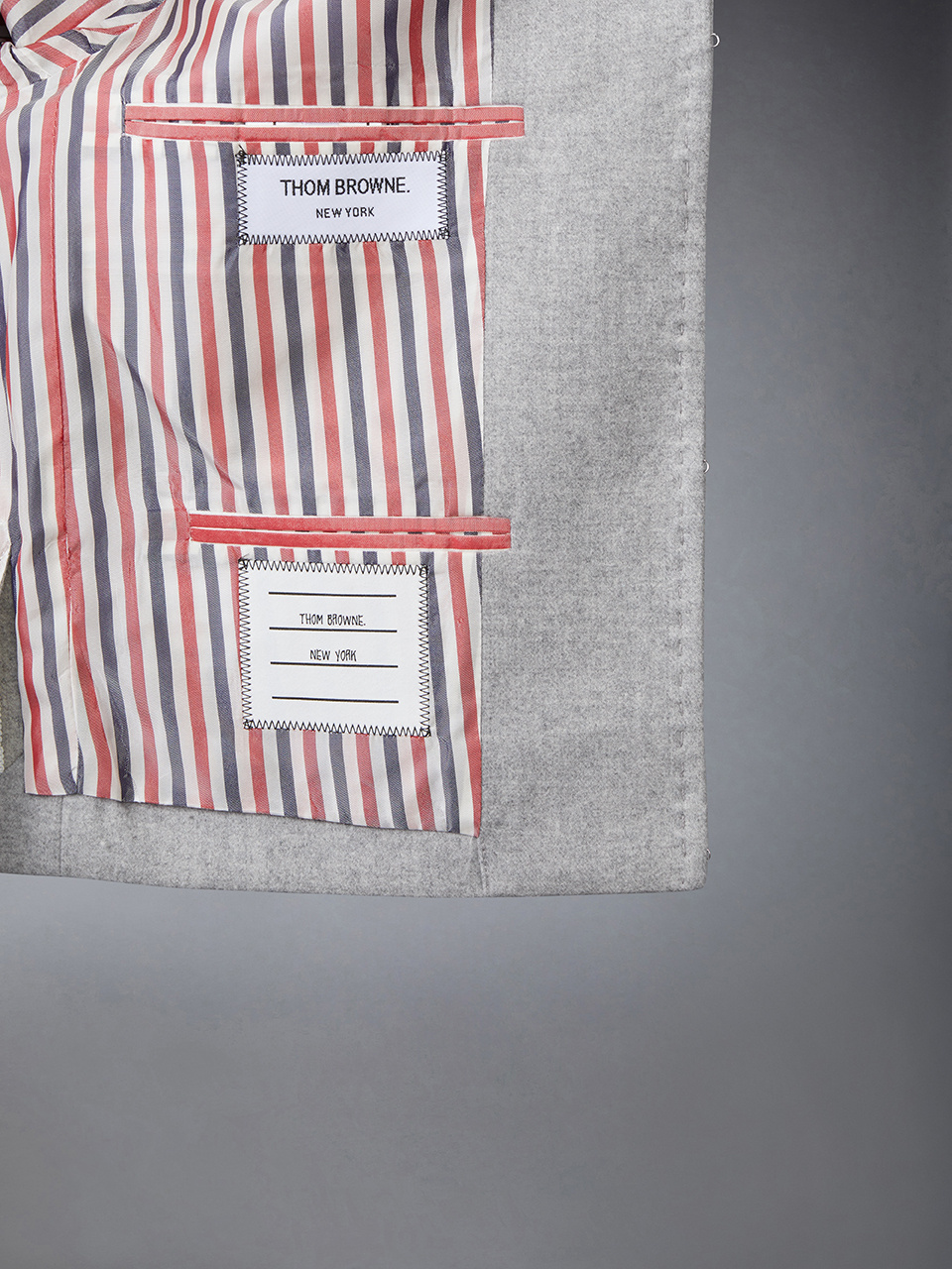 Thom Browne Bow Suit Coat In Gray