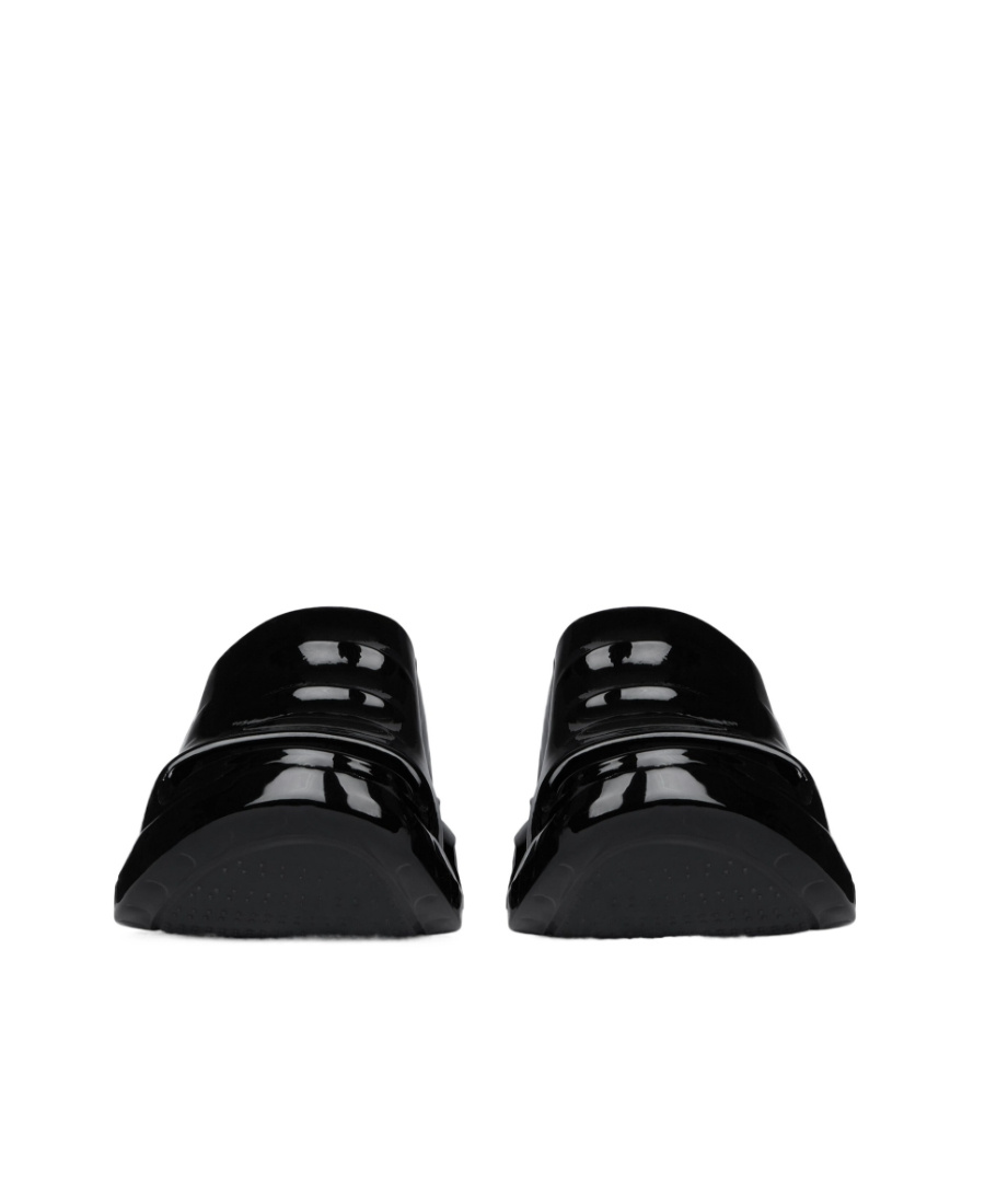 Shop Givenchy Smooth Rubber Wedges Sandals In Black