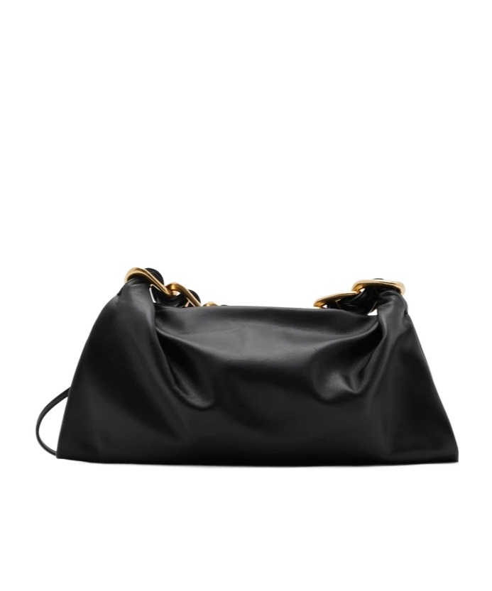 Burberry Small Swan Leather Bag In Black