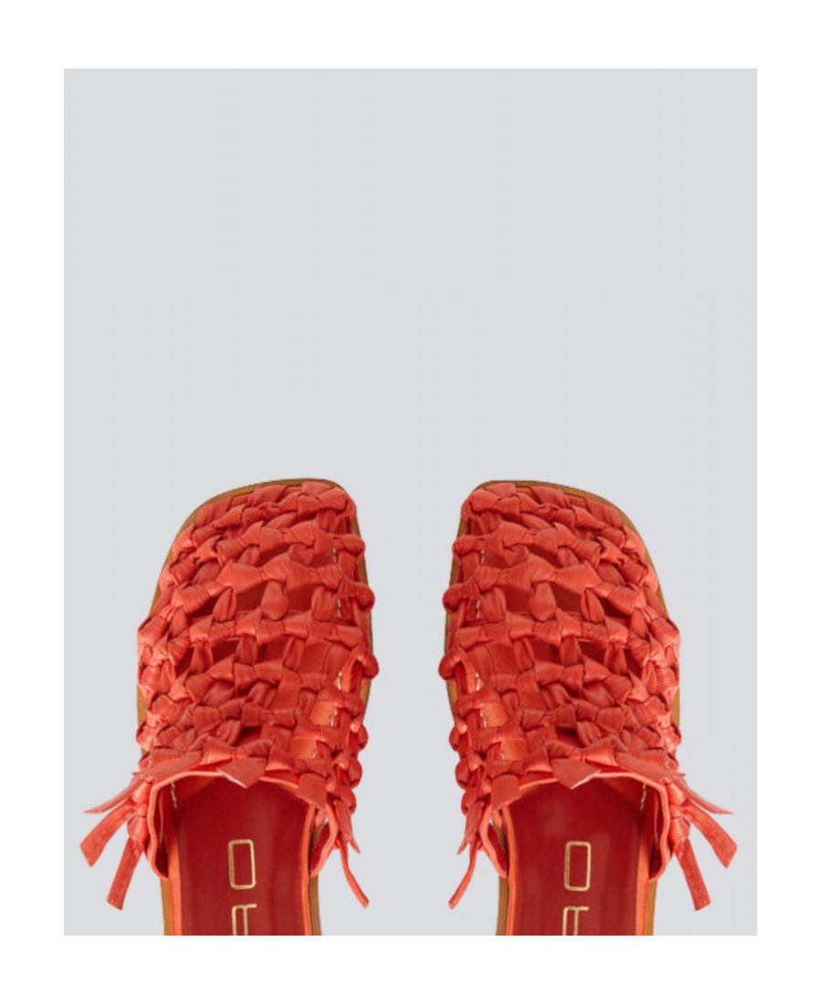 Etro Woven Slip-on Sandals In Red
