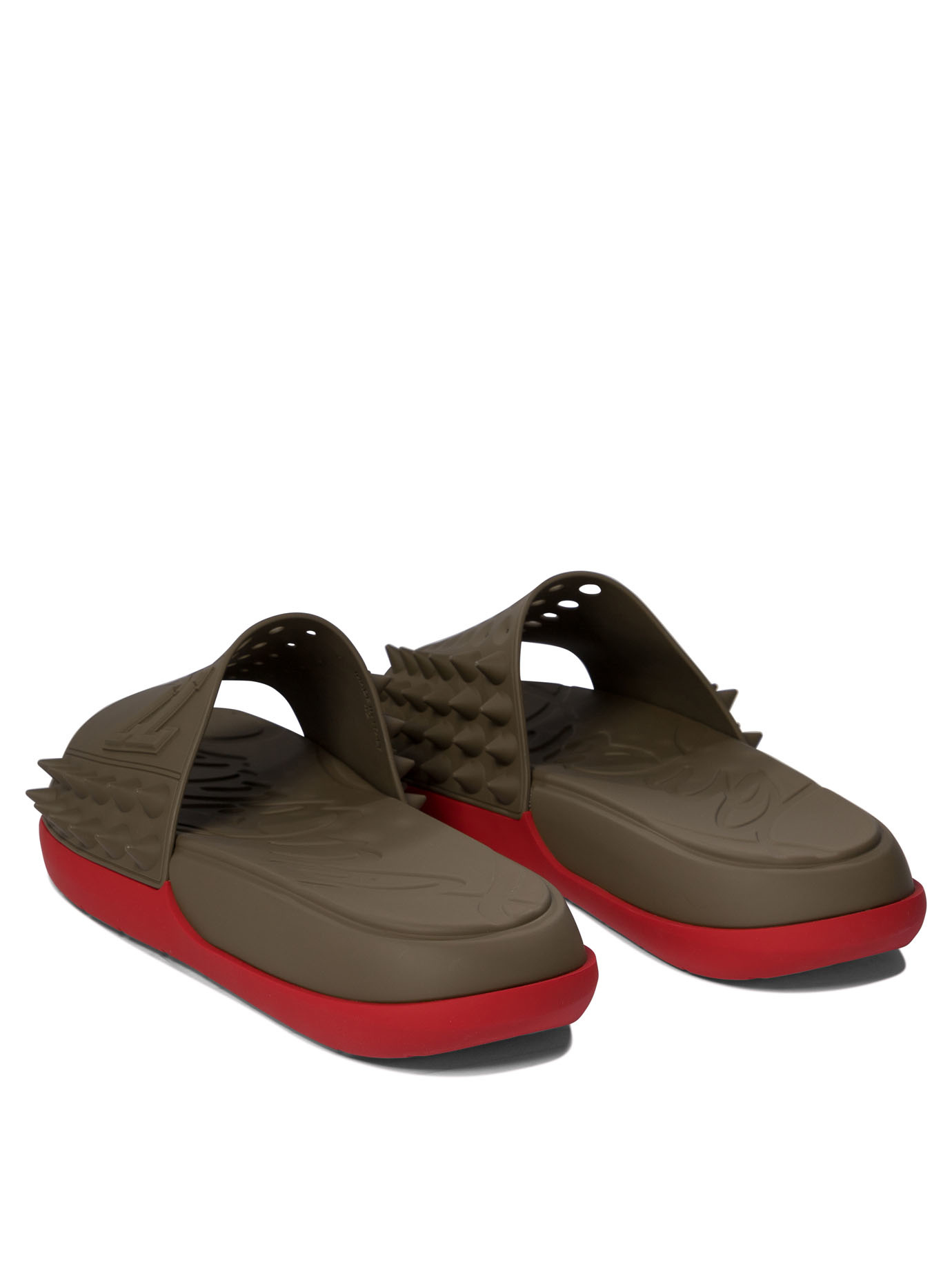 Christian Louboutin Louboutin Men Mule Take It Easy Flat Rubber In Brown