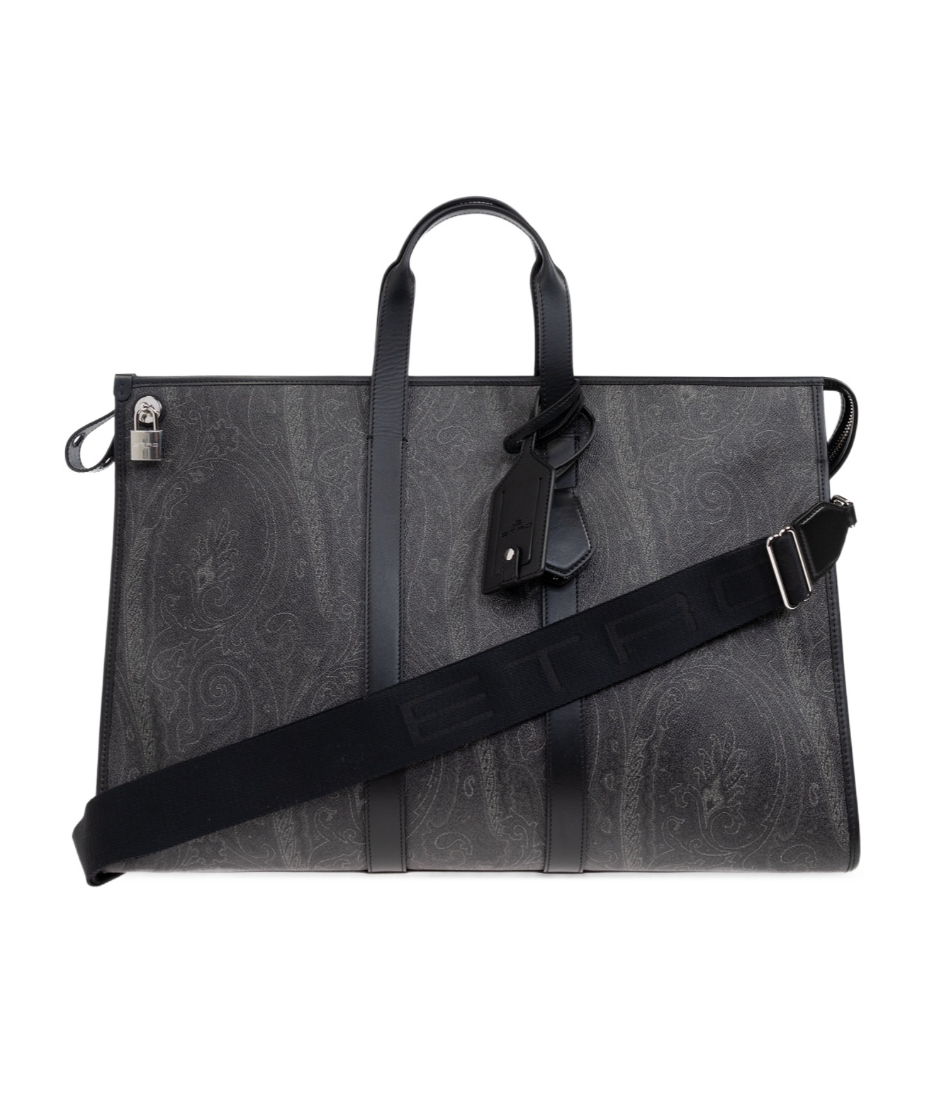 Etro Rectangular Travel Bag In Black