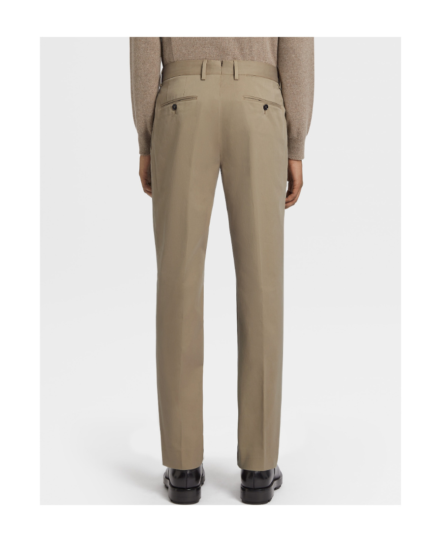 Shop Zegna Tailored Tapered-leg Trousers In Nude