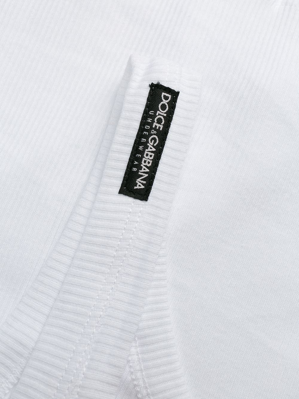 Shop Dolce & Gabbana Round-neck Cotton Vest In White