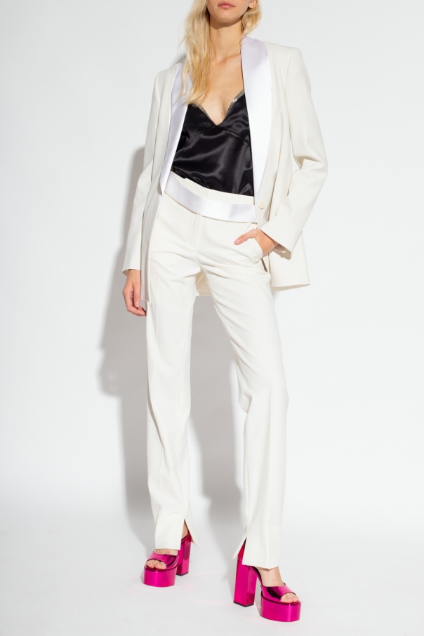 Stella Mccartney Tailored Tuxedo Jacket Long Sleeves In White