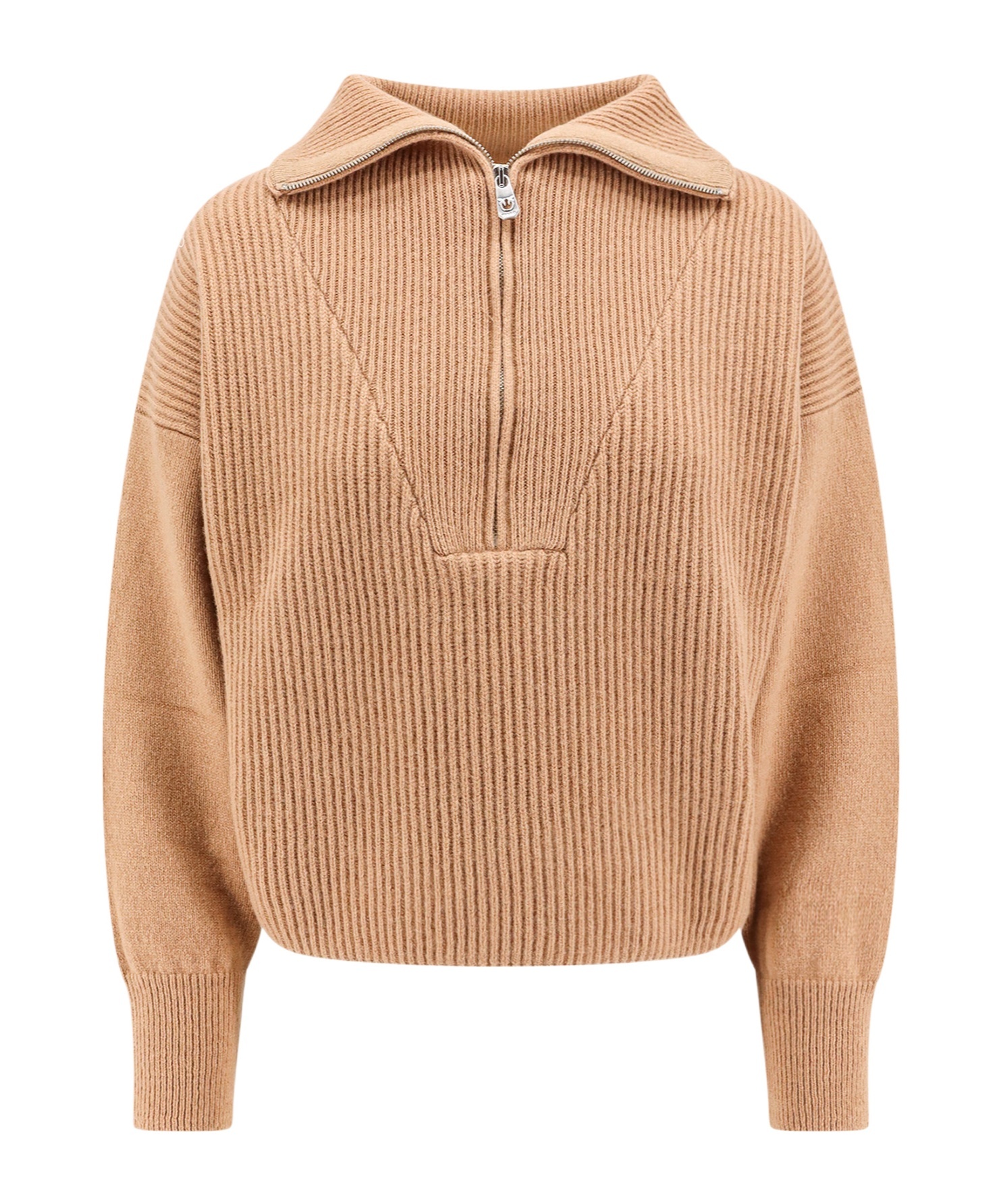 Pinko Ribbed Wool And Cashmere Sweater In Nude