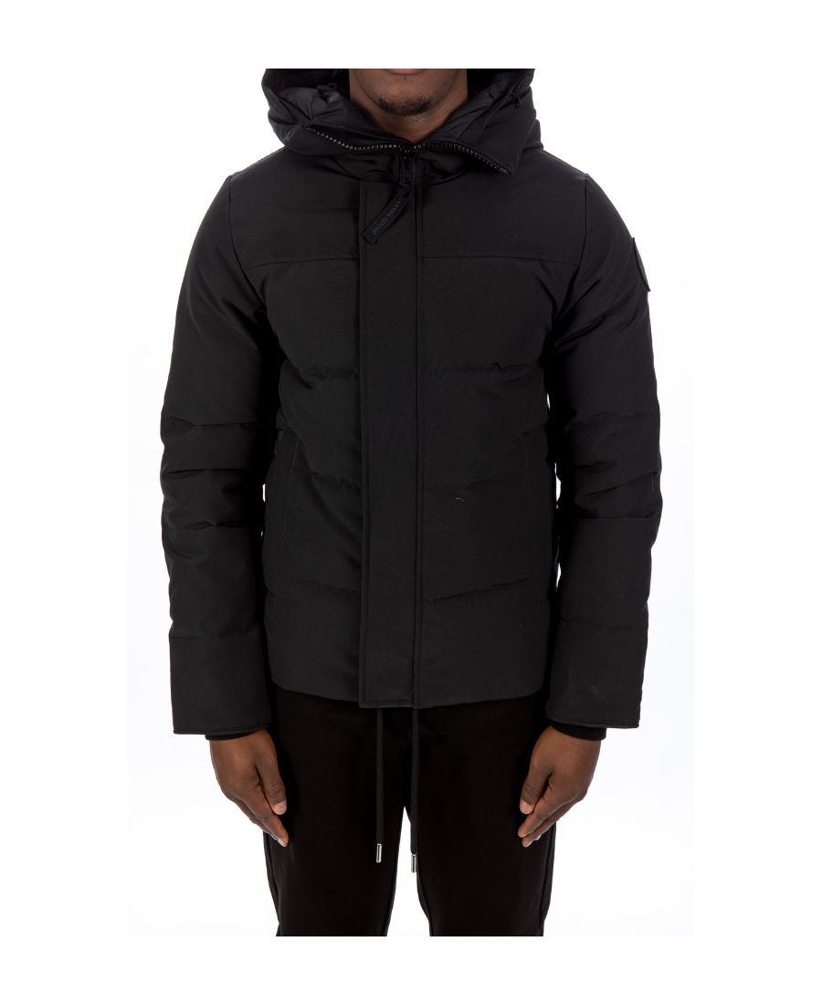 Canada Goose Logo-patch Down Puffer Jacket In Black