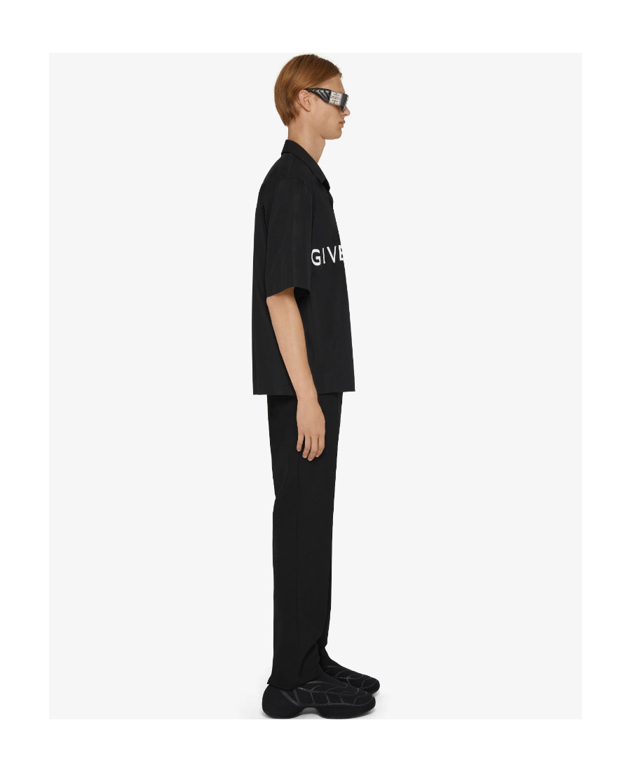 Givenchy Tailored Wool-mohair Blend Trousers In Black