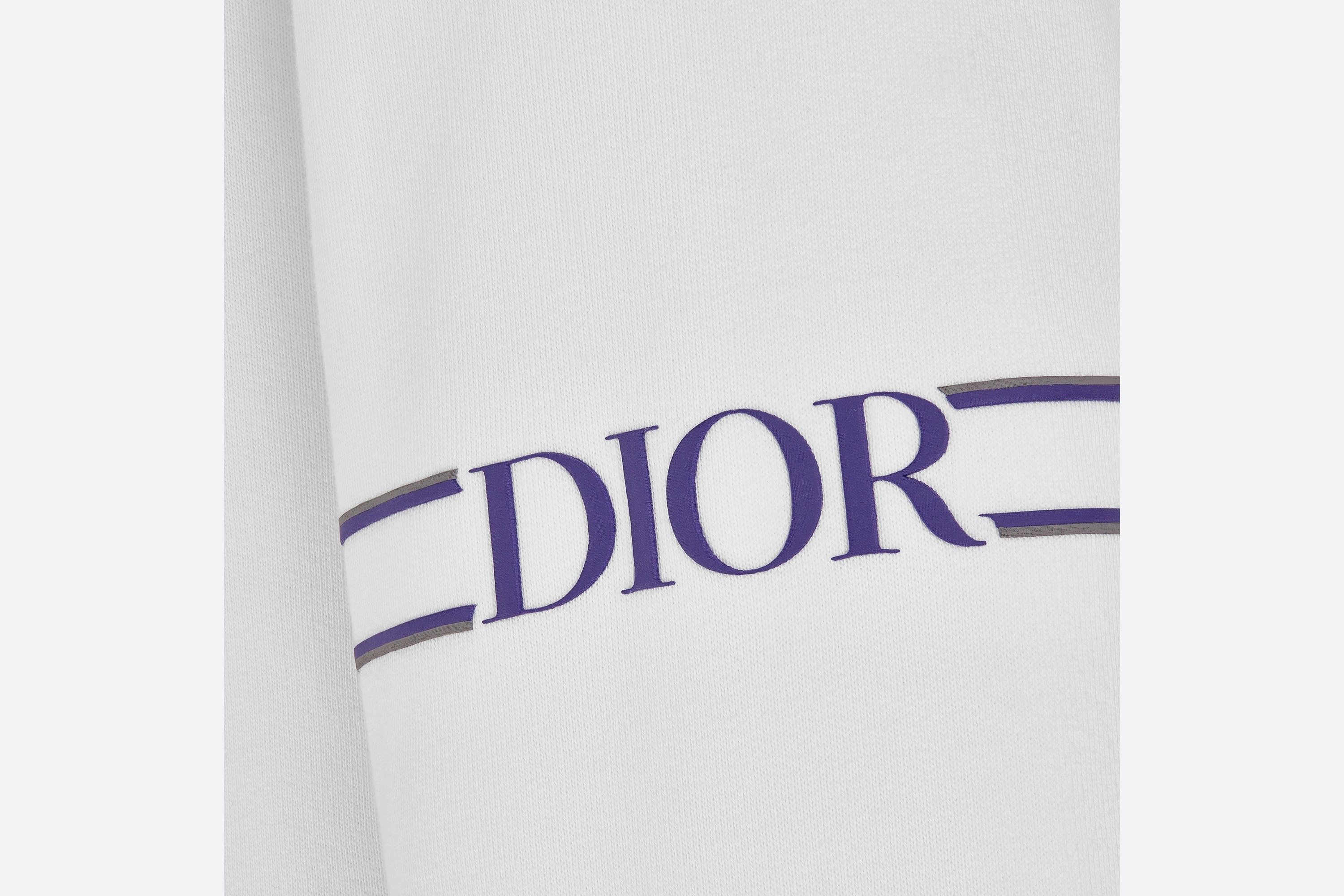 Dior Logo Hooded Sweater In White