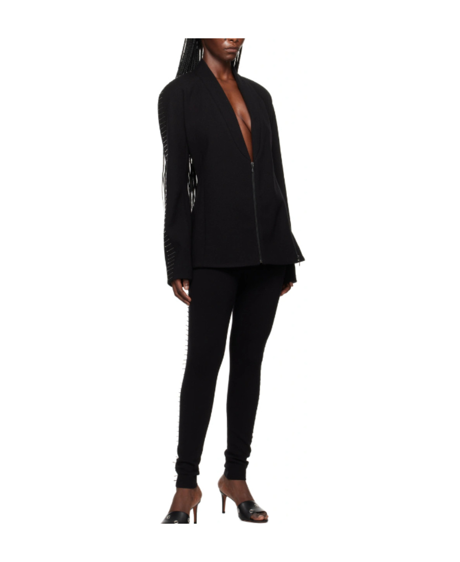 Shop Alaïa Long-sleeved Zipper Casual Jacket In Black