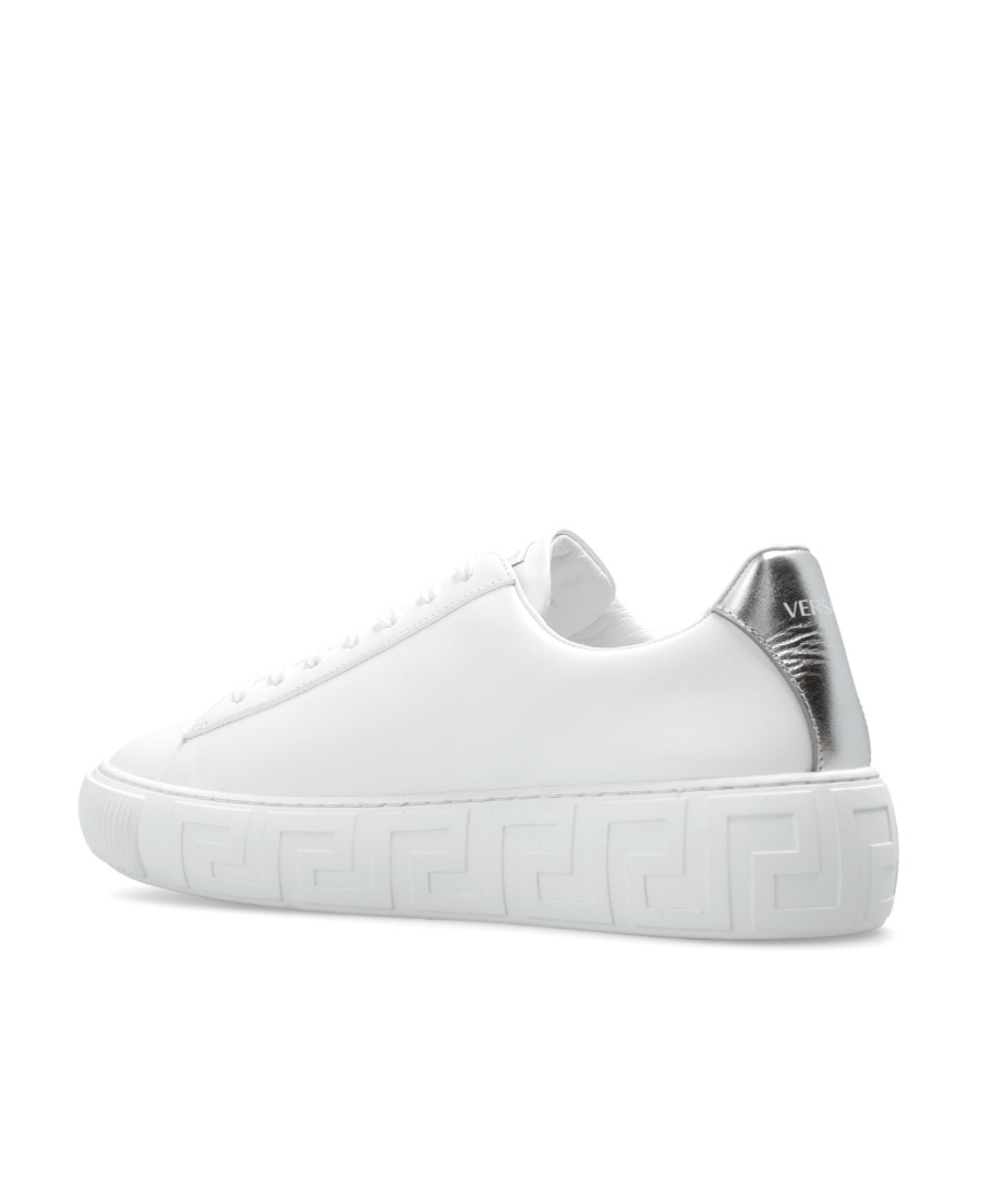 Versace La Greca Logo-print Low-top Sneakers In White