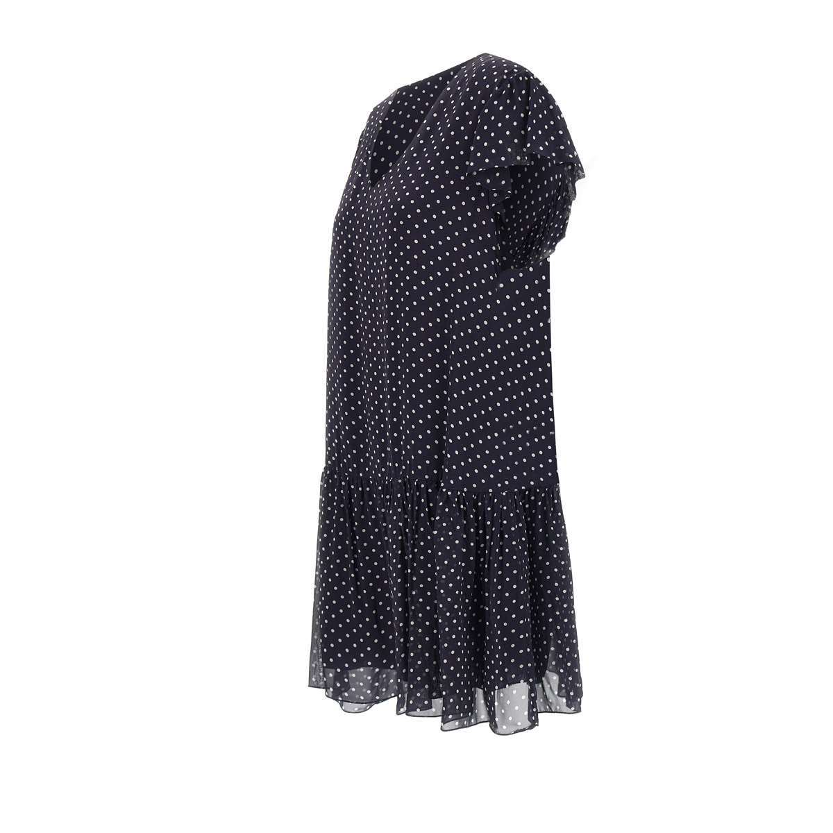 Kaos Polka Dot Viscose Crepe Dress