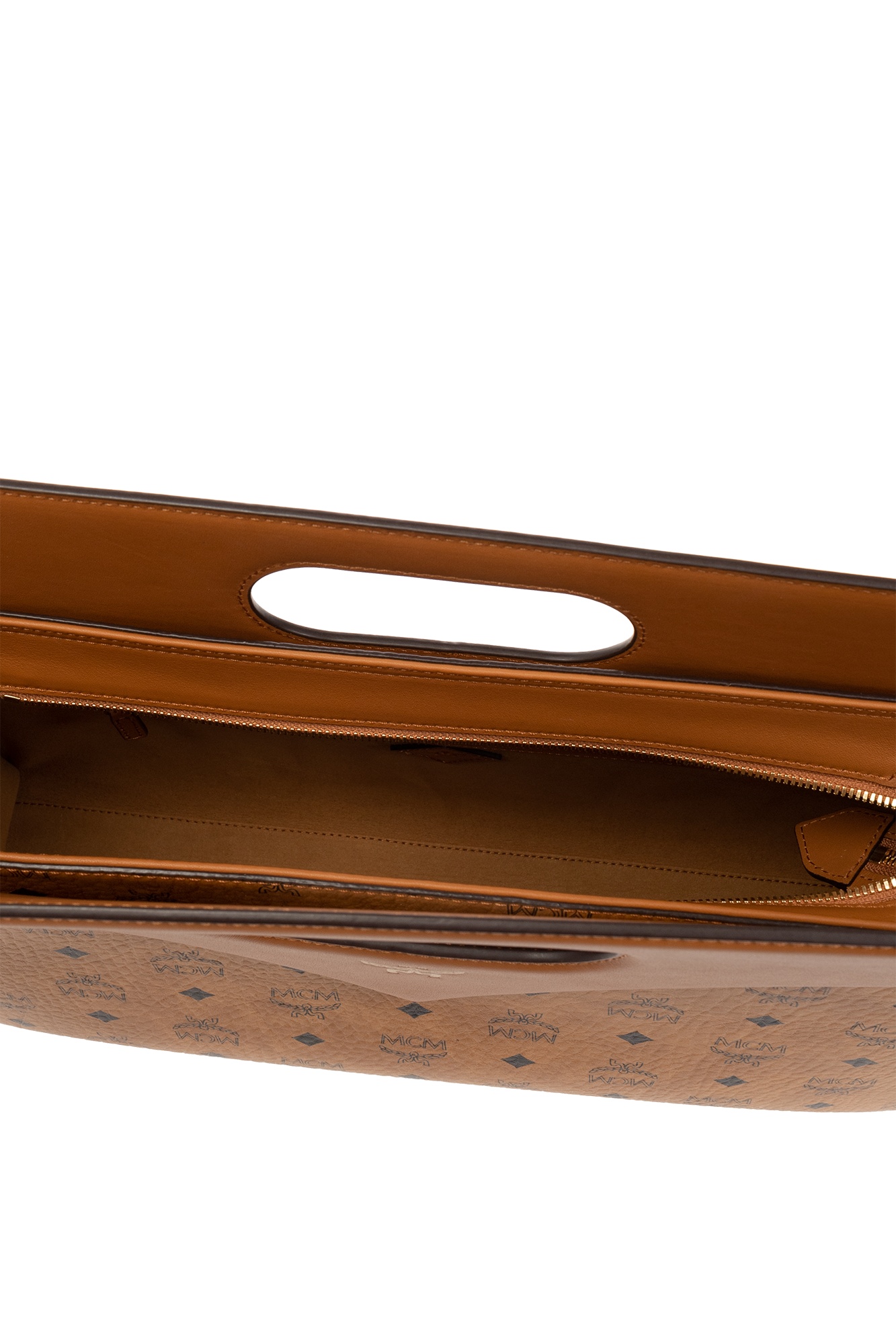 Mcm Logo Shoulder Bag In Brown