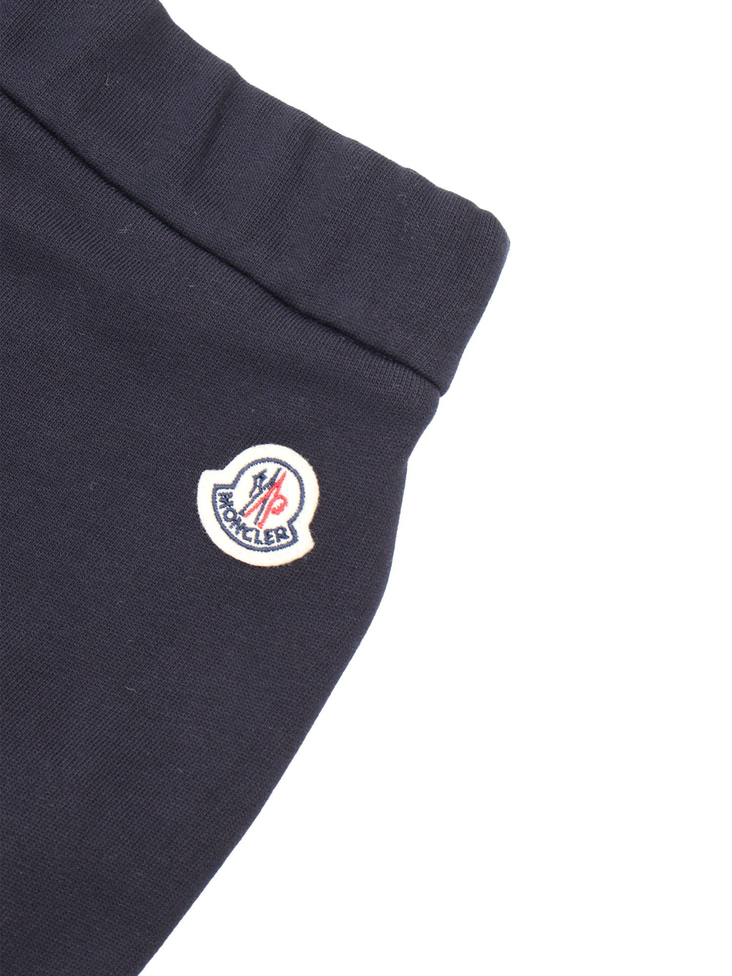 Moncler Logo-patch Cotton Track Pants In Blue