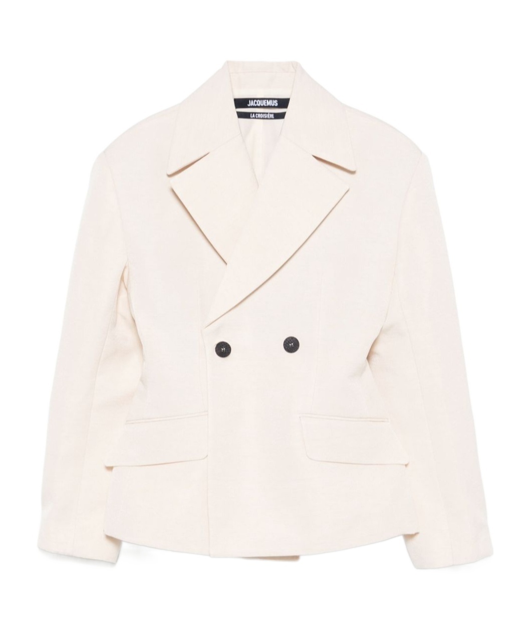 Jacquemus Ecru Double-breasted Blazer With Structured Silhouette In Light Beige