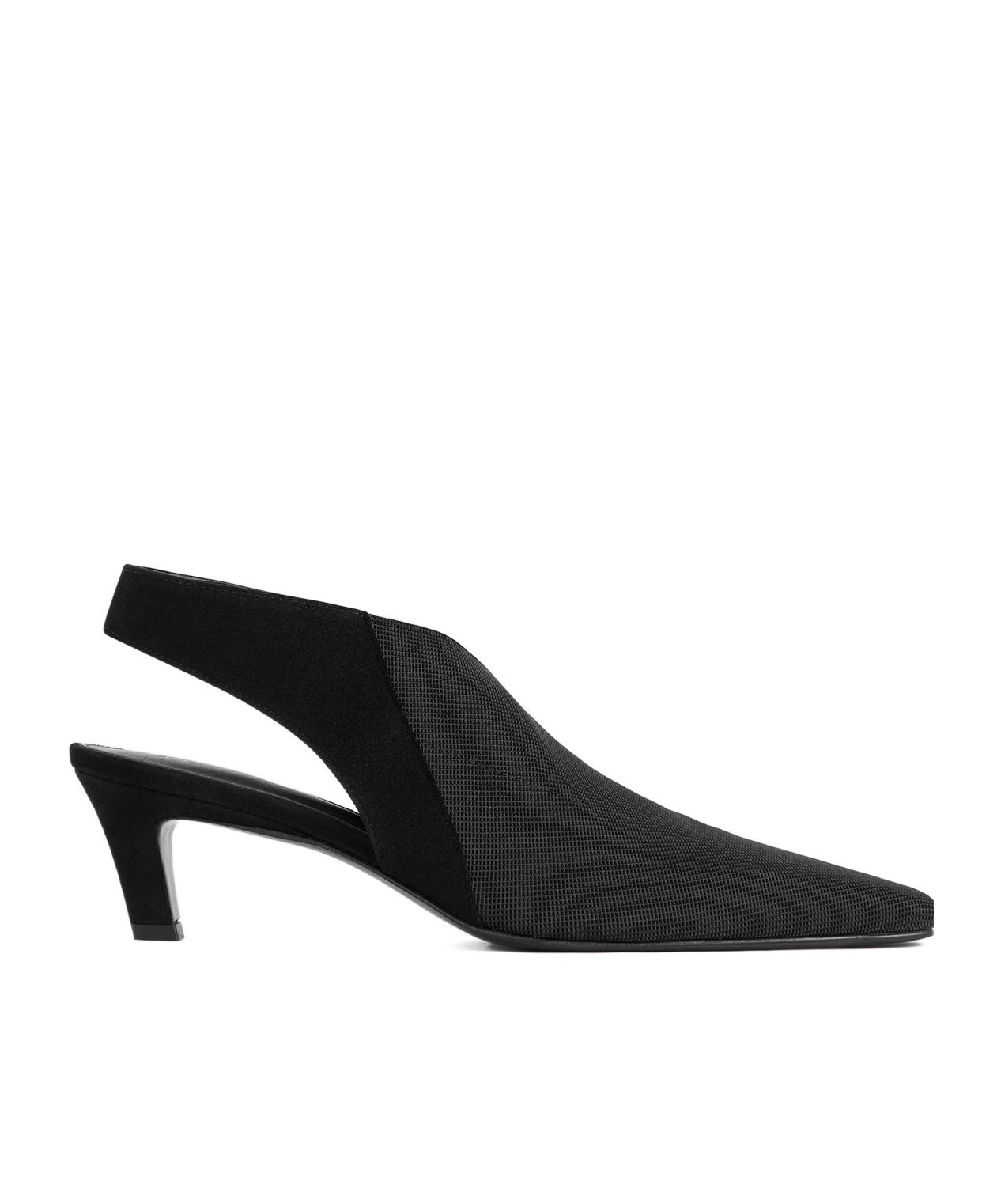 Totême Toteme Women Mid Heel Elastic Slingback Pumps In Black
