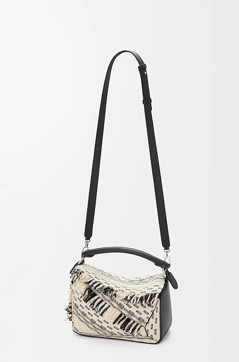 Loewe Small Woven Puzzle Shoulder Bag In Multi