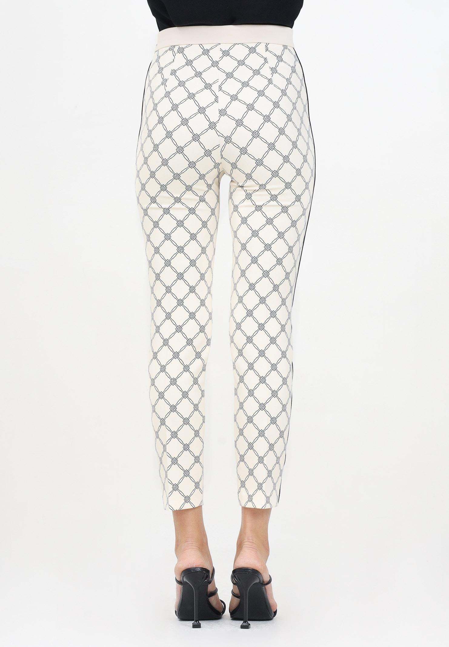 Elisabetta Franchi Printed Casual Pants In White