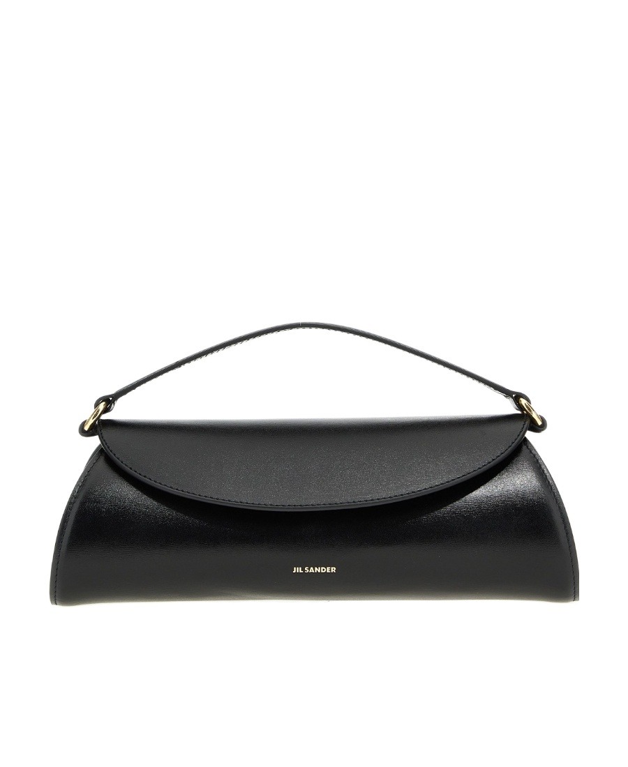 Jil Sander Small Cannolo Shoulder Bag In Black