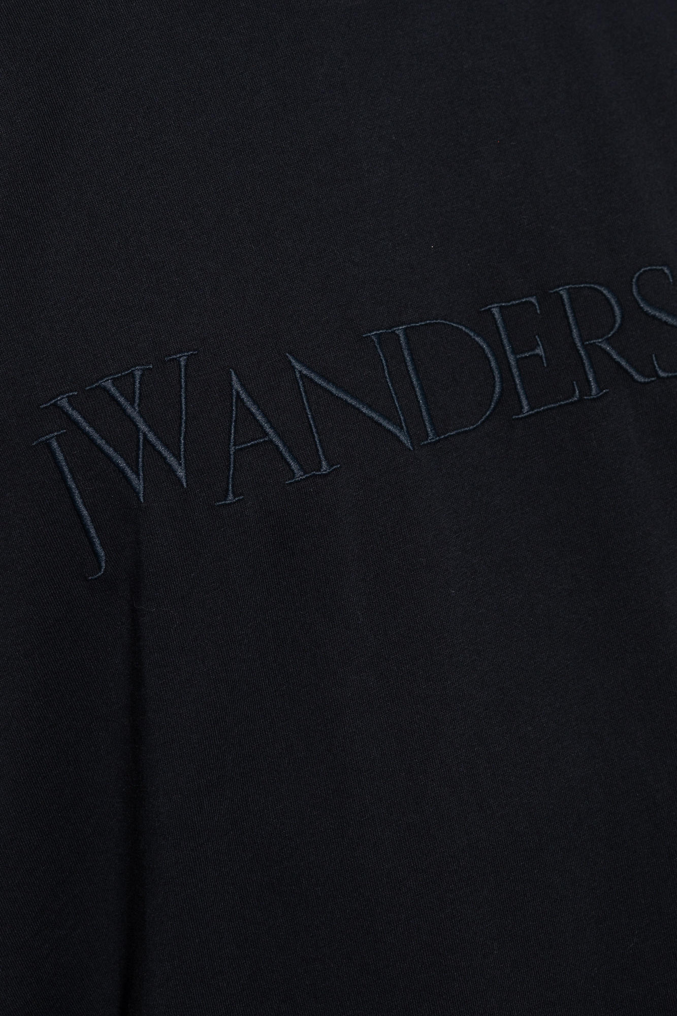 Jw Anderson Logo Embroidered Short-sleeved T-shirt In Black