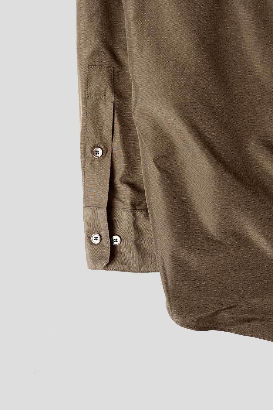 Lemaire Relaxed Long-sleeved Shirt In Brown