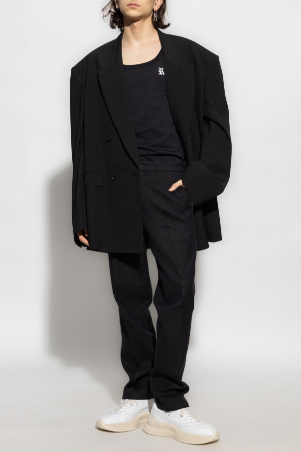 Raf Simons Logo Vest In Black
