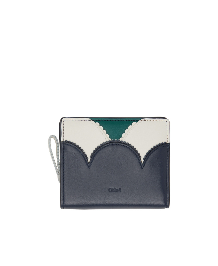 Chloé Double-folded Wallet In Gray