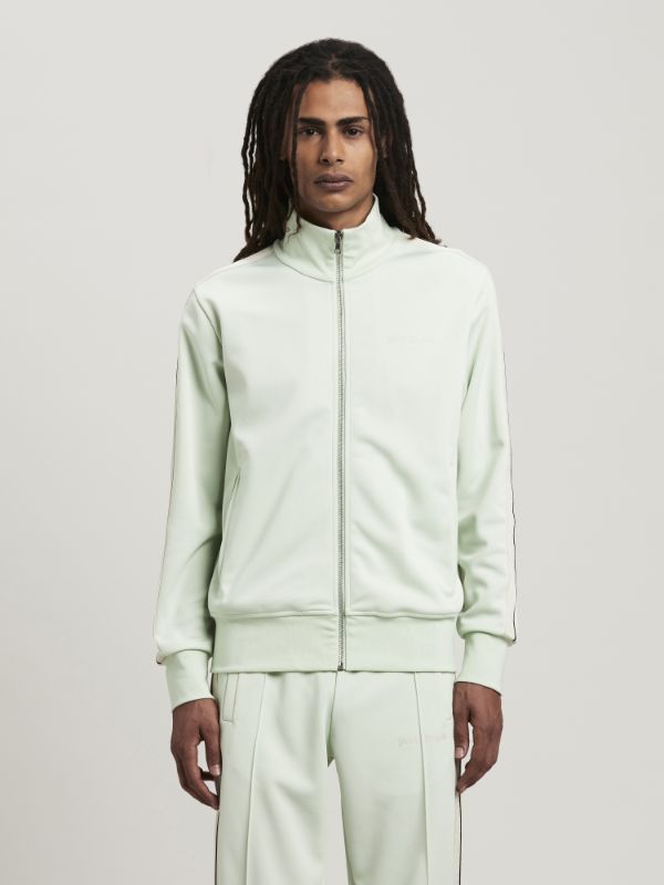 Palm Angels Classic Logo Tech Zip Track Jacket In White
