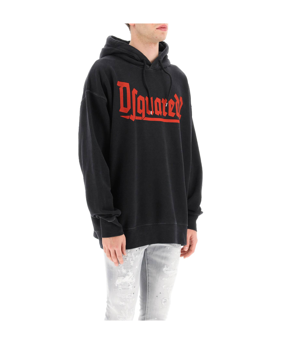 Shop Dsquared2 Logo-print Crew-neck Sweatshirt In Black