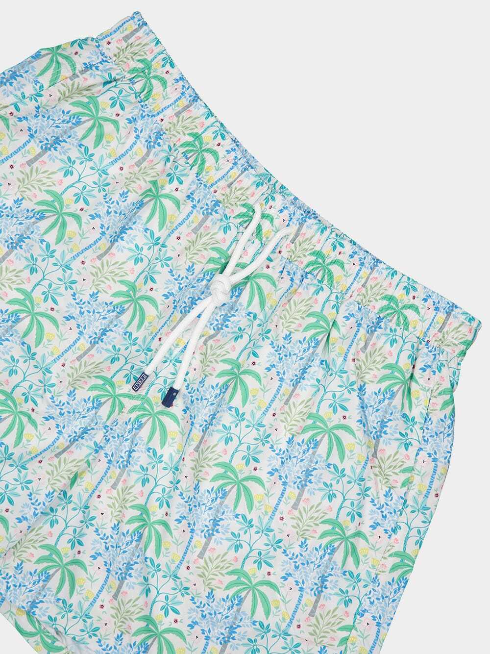 Fedeli Plant Printed Swimming Trunks