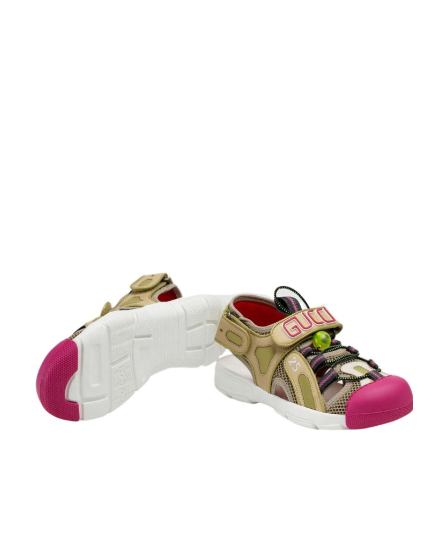 Gucci Mesh Fabric Tinsel Sport Sandals In Multi