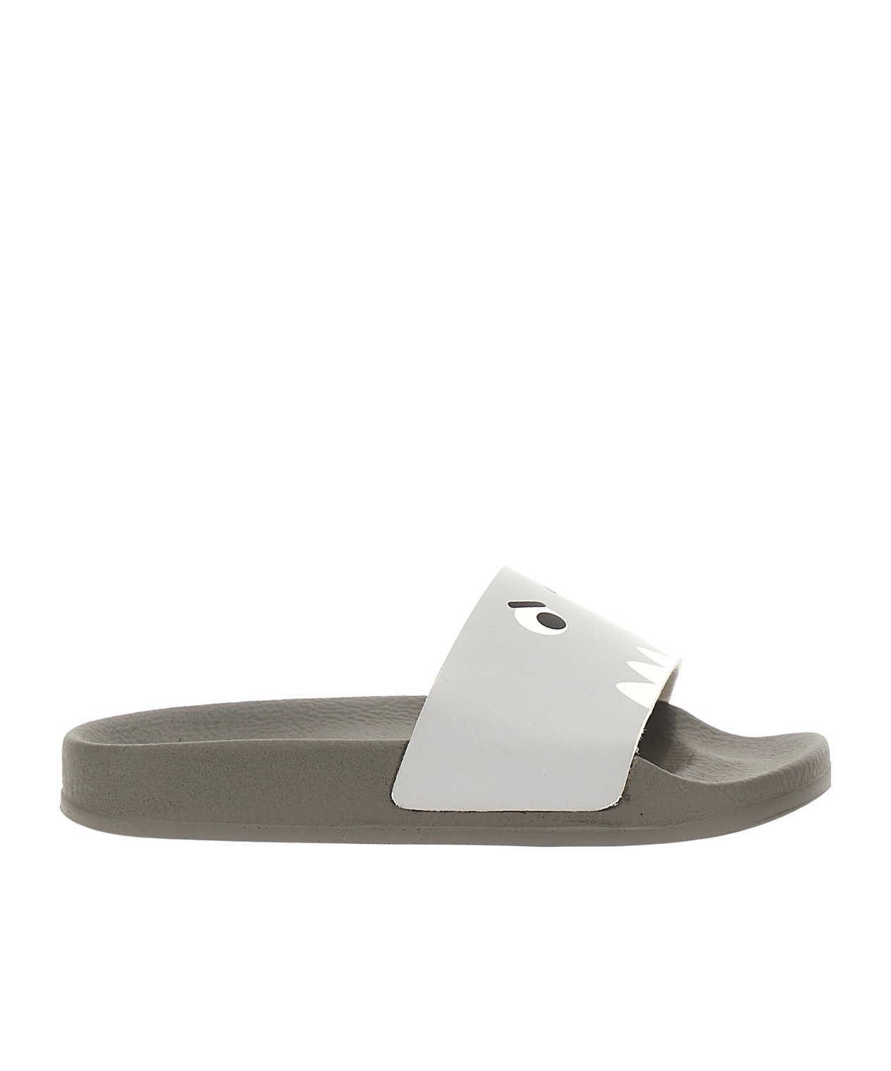 Stella Mccartney Gray Slippers For Boy With Shark In Gray