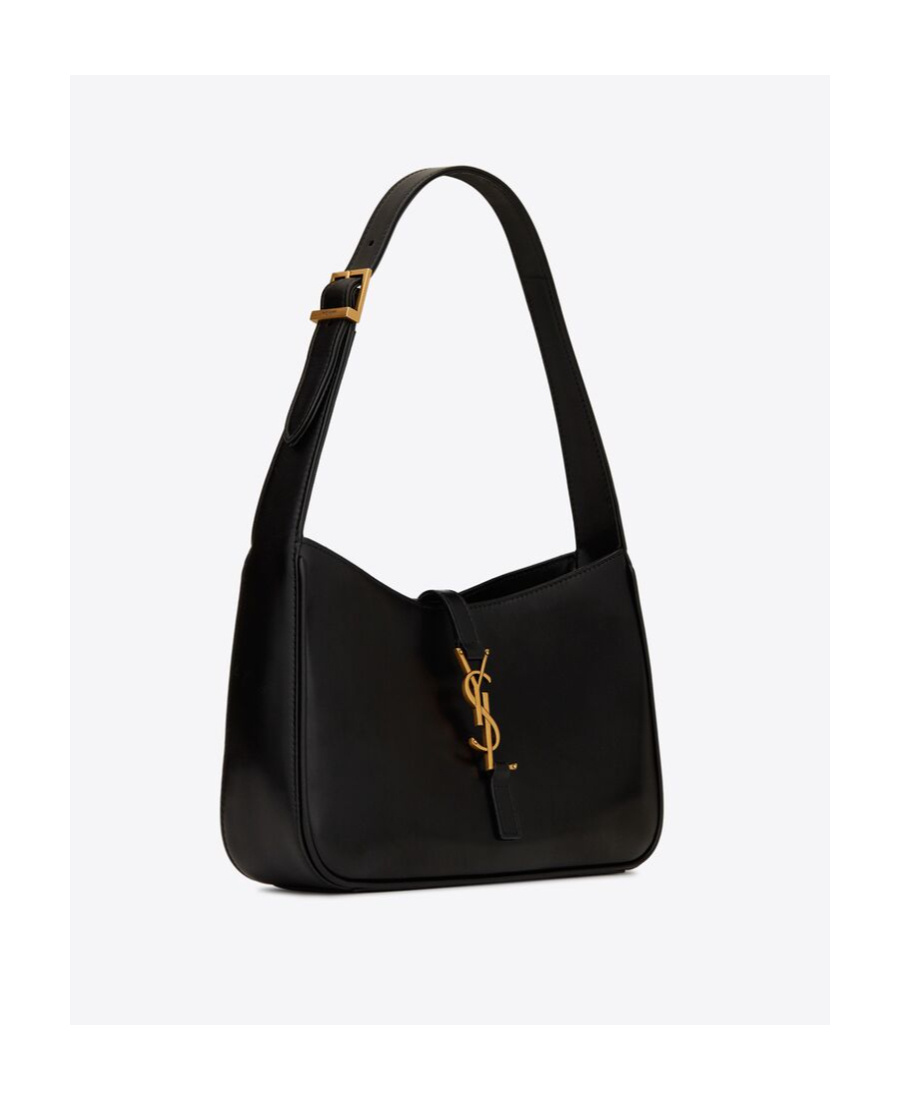 Saint Laurent Le 5 A 7 Ysl Shoulder Bag In Patent Leather In Black