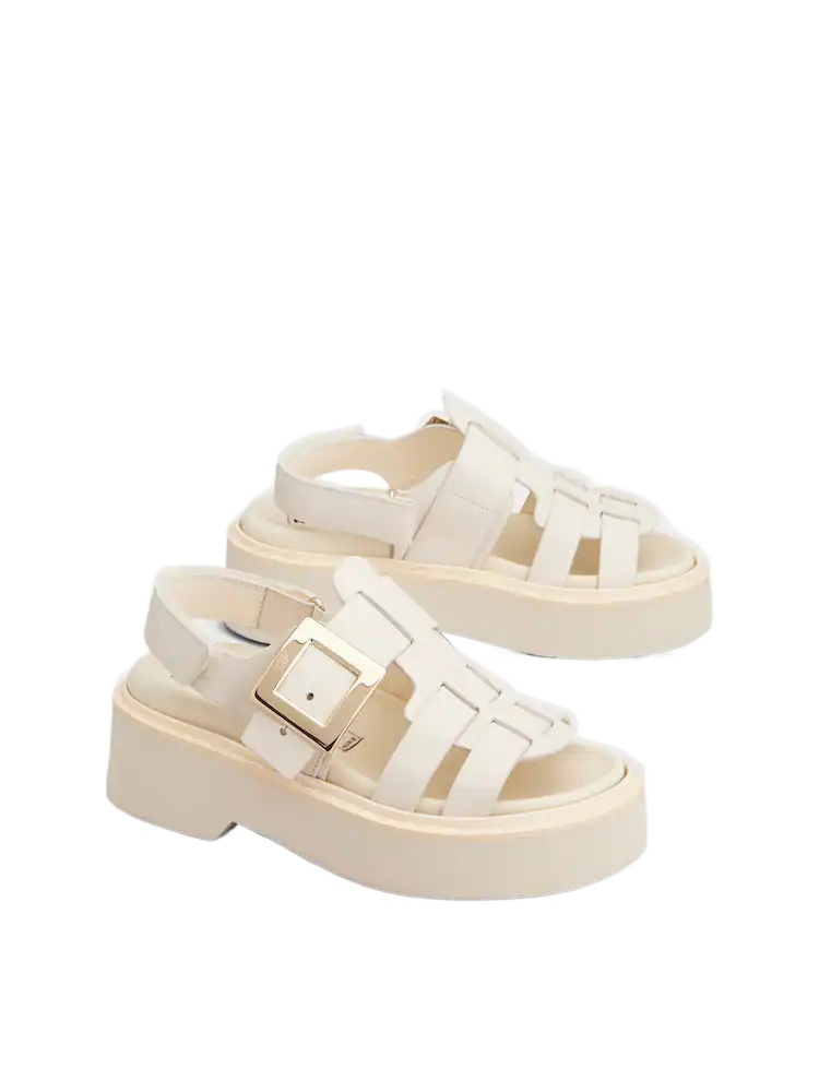 Roger Vivier Viv' Rangers Sandals In Leather
