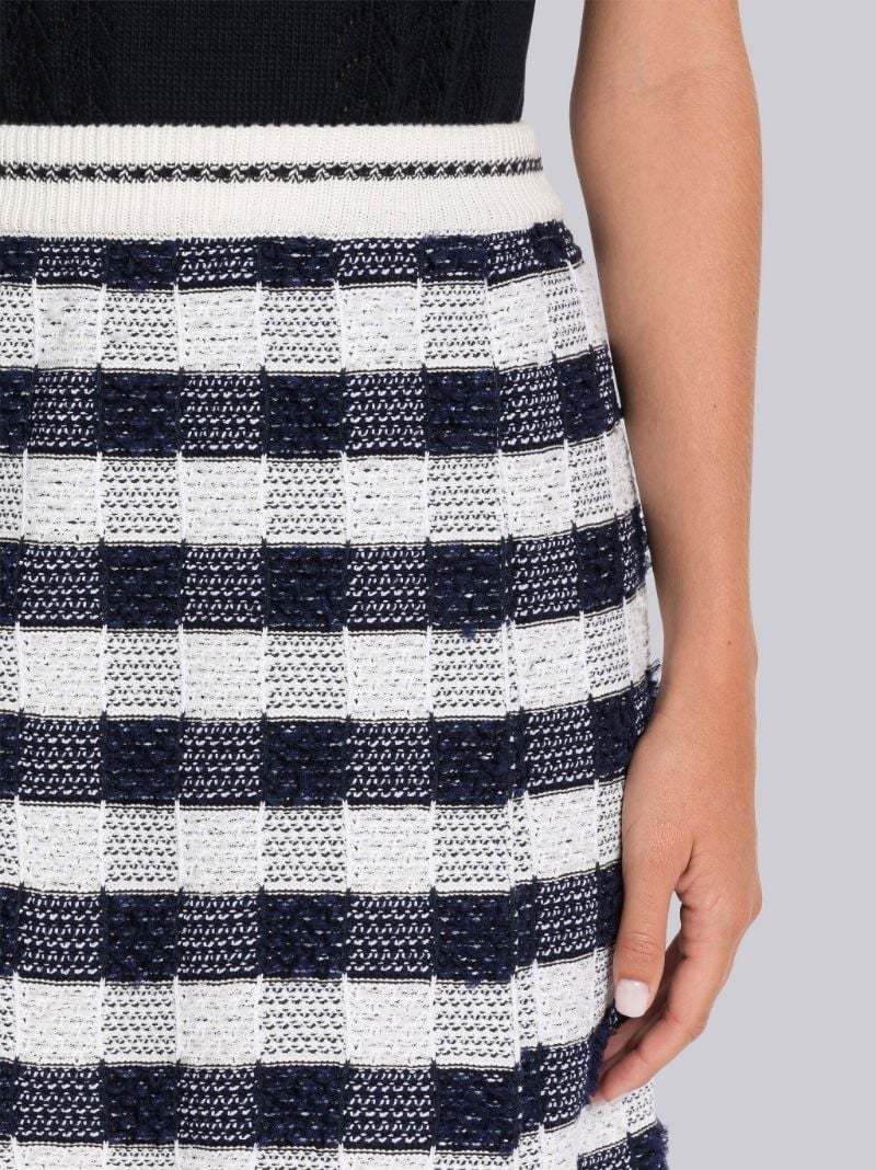 Thom Browne Gingham-check Jacquard Miniskirt In Black