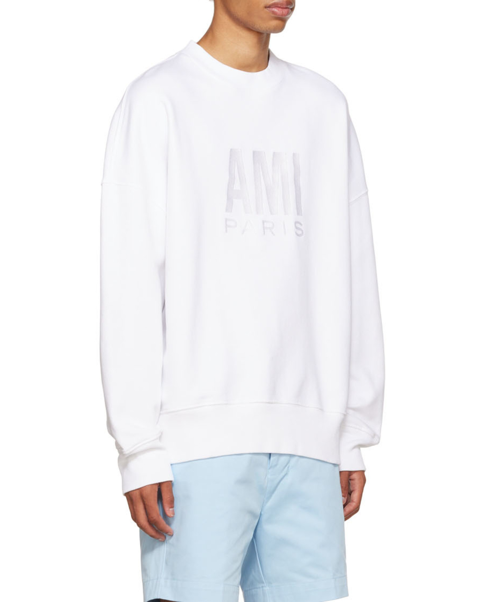 Ami Alexandre Mattiussi Tonal Logo-embroidered Sweatshirt