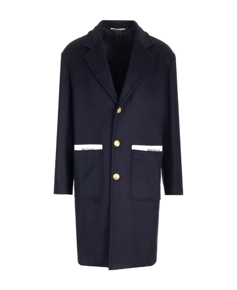 Palm Angels Tailored Coat In Black