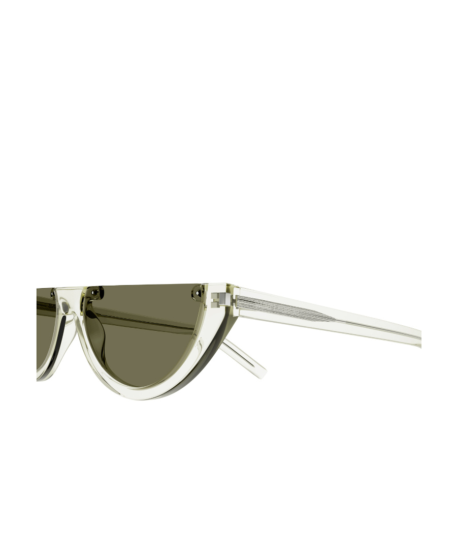 Saint Laurent Half-moon Shaped Sunglasses In Green