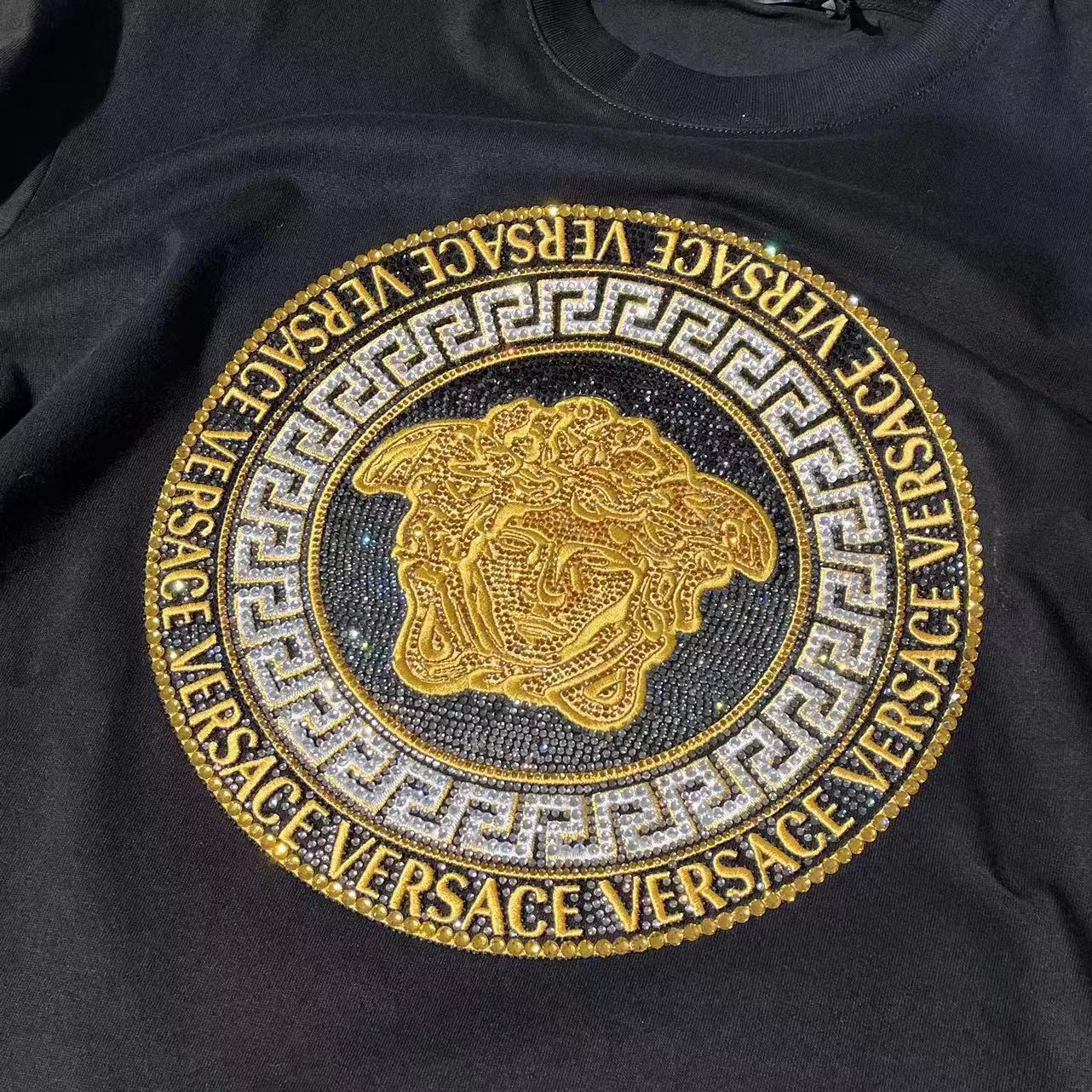 Versace Long-sleeved T-shirt In Black