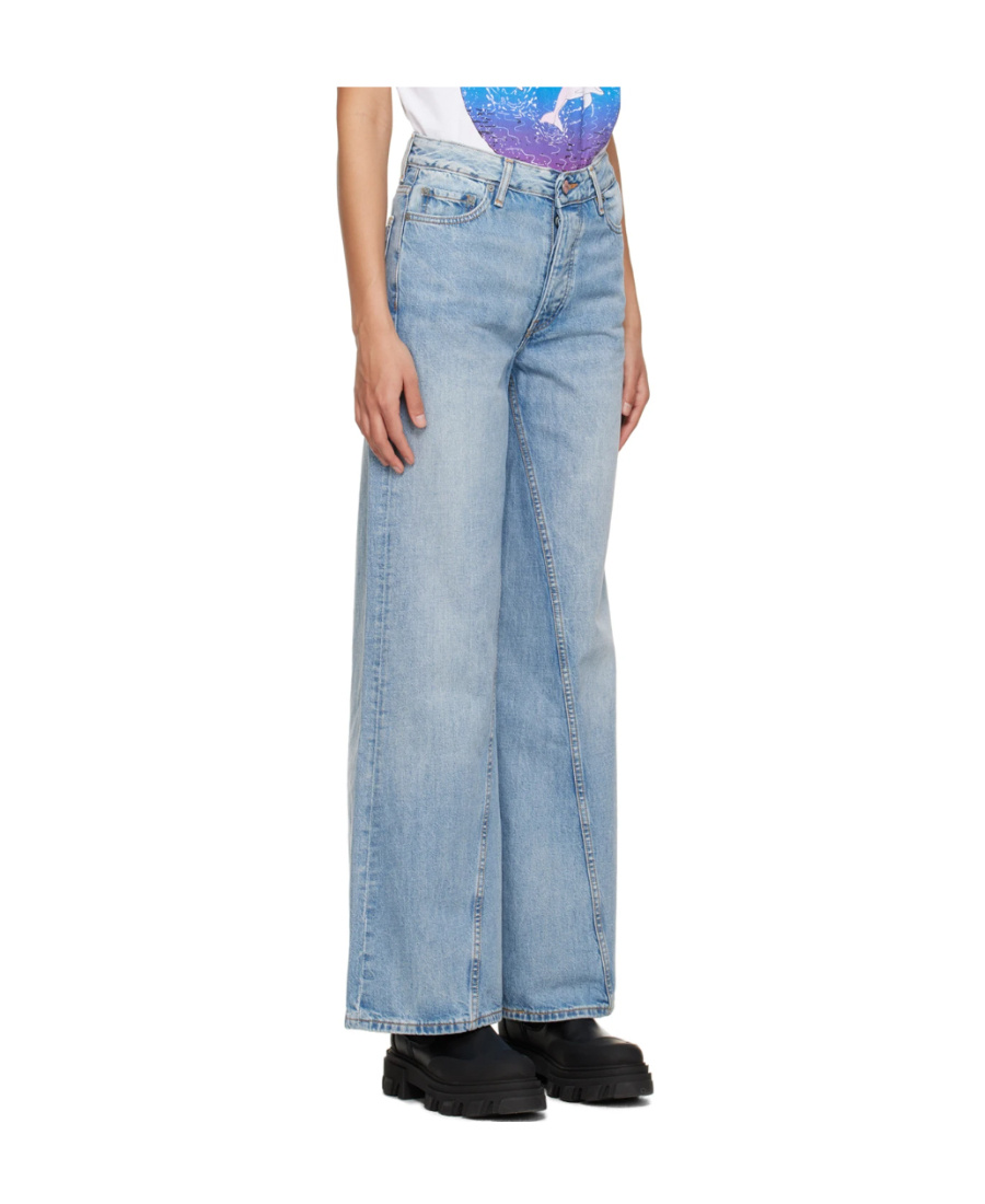 Ganni High-rise Wide-leg Jeans In Blue