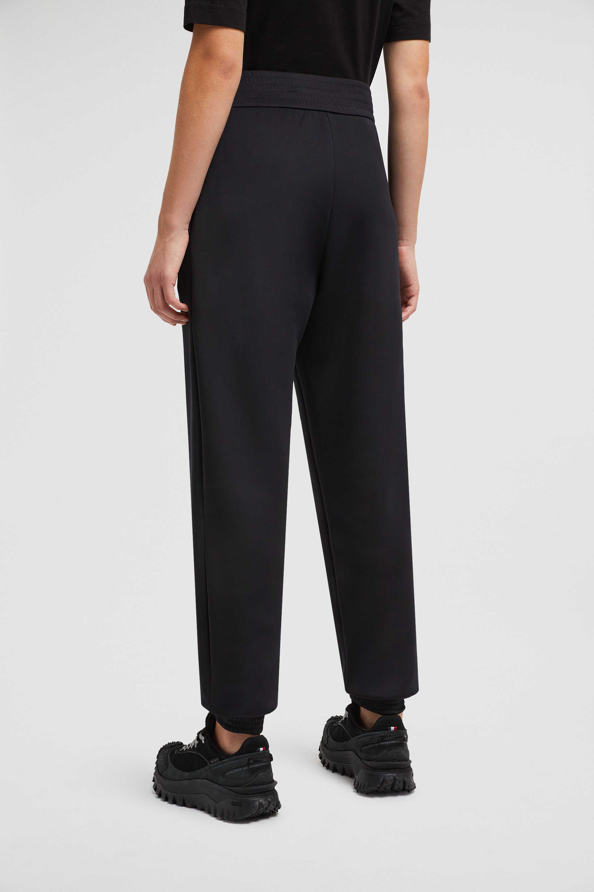 Moncler Track Pants In Tech Fabric In Black