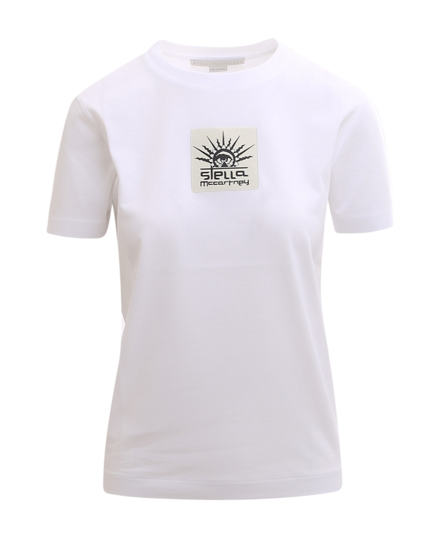 Stella Mccartney Logo Patch Crewneck T-shirt In White