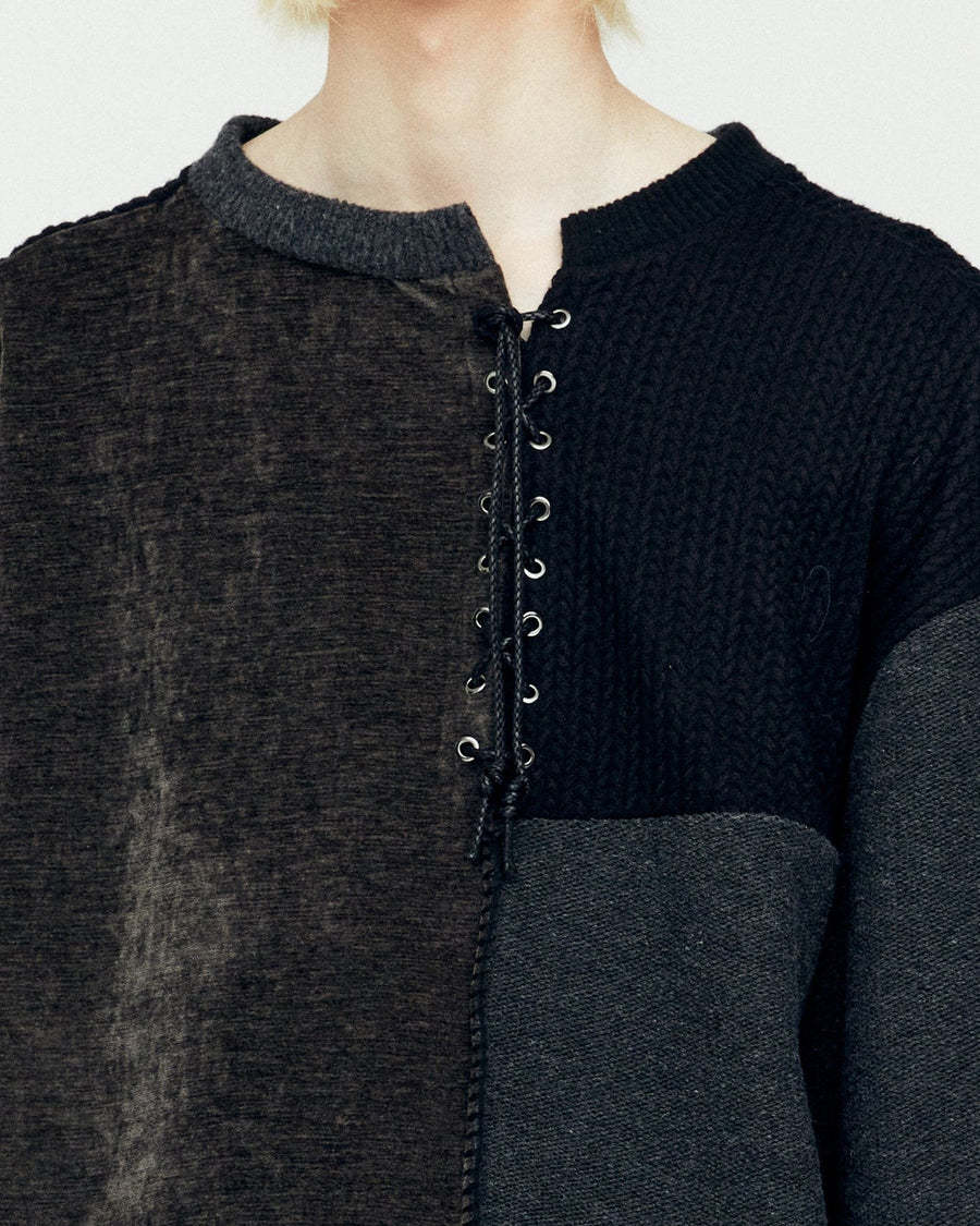 Andersson Bell Strap Loose Sweater In Black