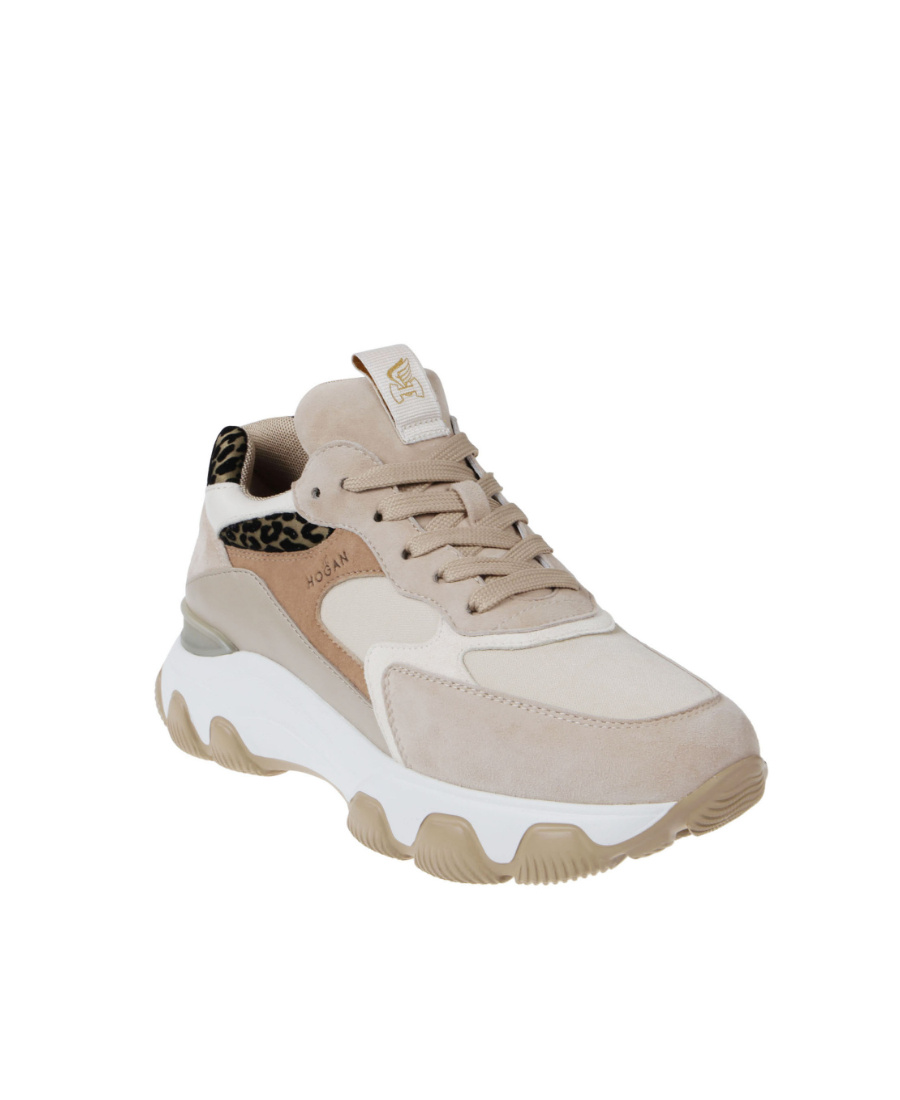 Hogan Hyperactive Chunky Panelled Sneakers In Nude