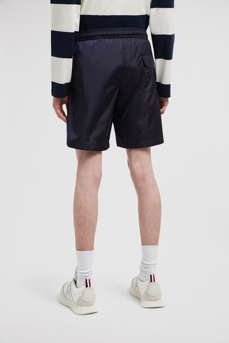 Moncler Light Bi-stretch Nylon Swim Shorts In Blue