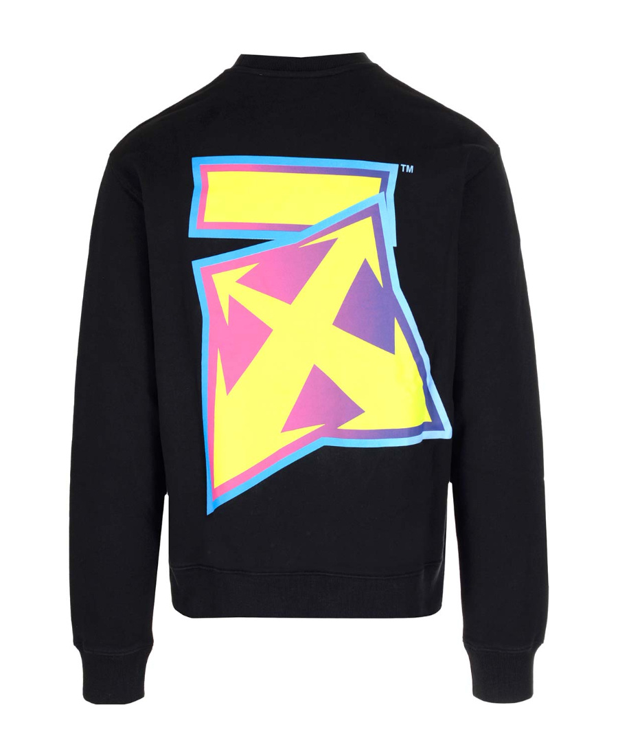 Off-white Arrows Print Crew Neck Sweatshirt In Black